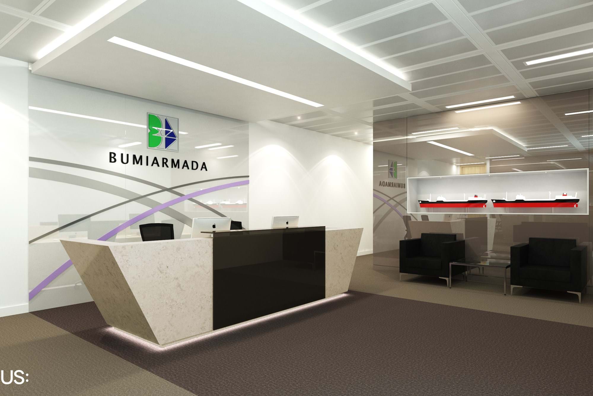 Modus Workspace office design, fit out and refurbishment - Bumi Armada - Reception - Reception.jpg
